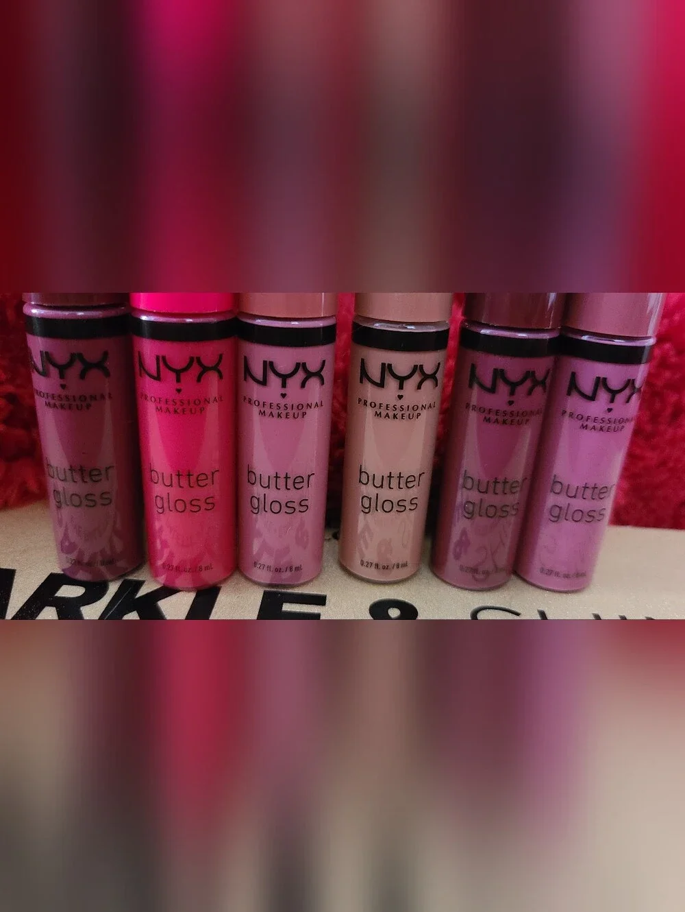 NYX 7 PC SET♤10 pan Eyeshadow Palette & 6 Butter Glosses.